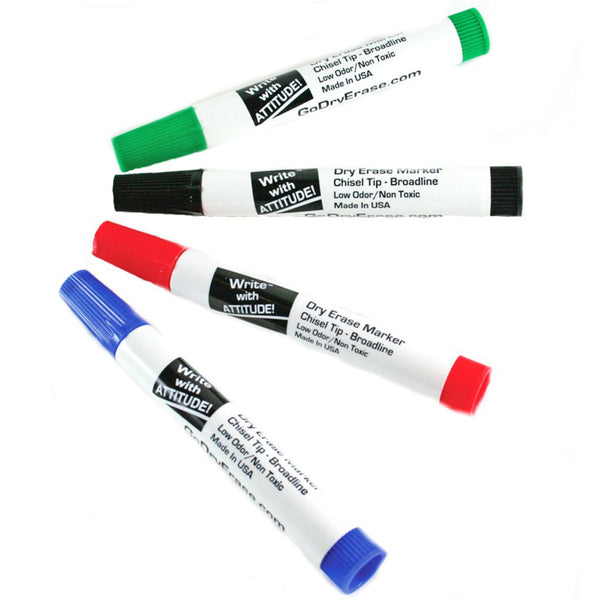 Whiteboard Marker - Chisel Tip - 4 Pack